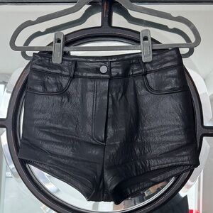 The Frankie Shop Black High Waist Shorts